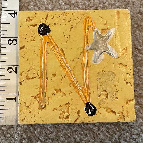 letter plaque N, 4 x 4, ceramic - Picture 2 of 3